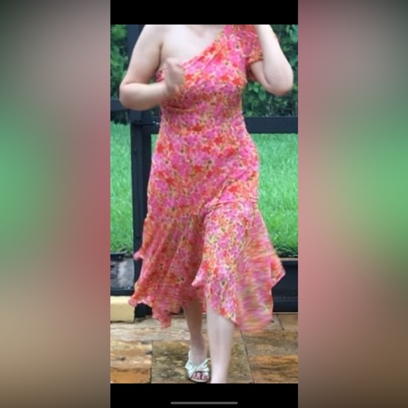 Floral Pink and Orange Women's Skirt - Picture 1 of 1